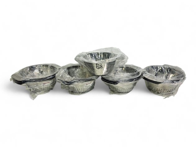 21x Colanders - Brand New, Stainless Steel