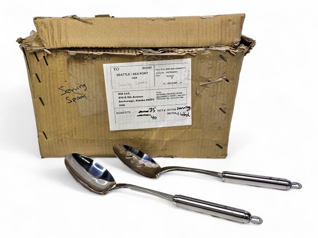 35x Risotto & 35x Slotted Serving Spoons - Brand New, Stainless Steel