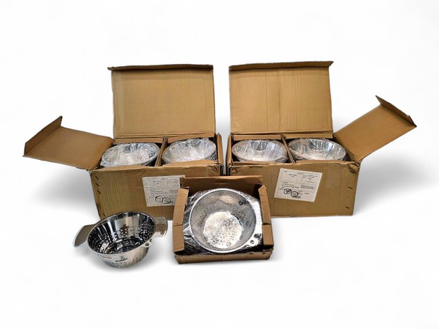 45x Colanders - Brand New, Stainless Steel