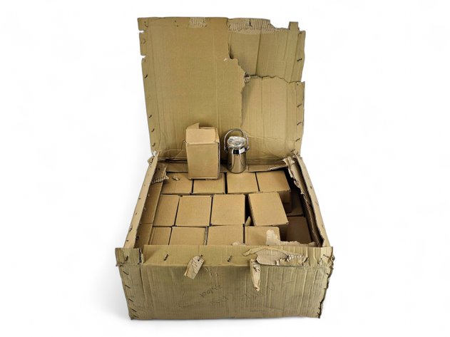 28x 17oz Milk Cans w/ Lids - Brand New, Stainless Steel