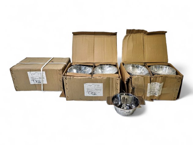 60x Colanders - Brand New, Stainless Steel