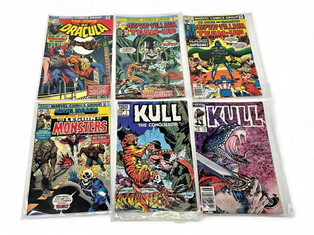 Marvel Comic Books - The Tomb of Dracula, Super-Villain Team-Up, Kull & More