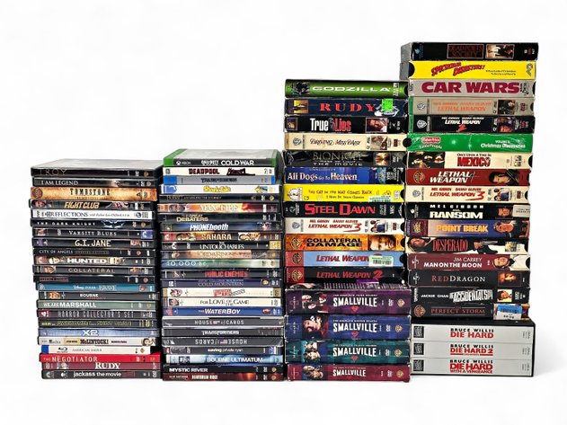 DVDs, VHS Tapes, Blu-Rays & Video Games