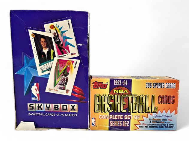 27x 1991 SkyBox NBA Basketball Card Packs & 250x Topps Cards