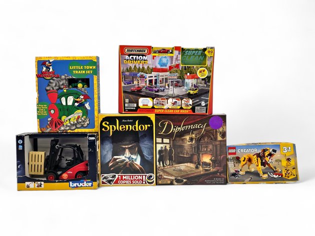 Train Set, Matchbox Set, Forklift Vehicle, Board Games & LEGO Building Toy