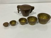 Rare Nesting 6 Piece Apothecary Weights