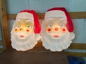 Vintage 1970's Empire Santa Face Blow Molds