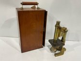 1880 Victorian Brass Compound Monocular Microscope