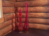Vintage Swung Glass Vases