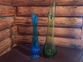 Vintage  Swung Glass Vases