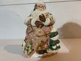 1996 Fitz And Floyd " Snowy Woods"  Santa Claus Cookie Jar
