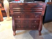 Antique Mahogany American Empire Chest Of Drawers