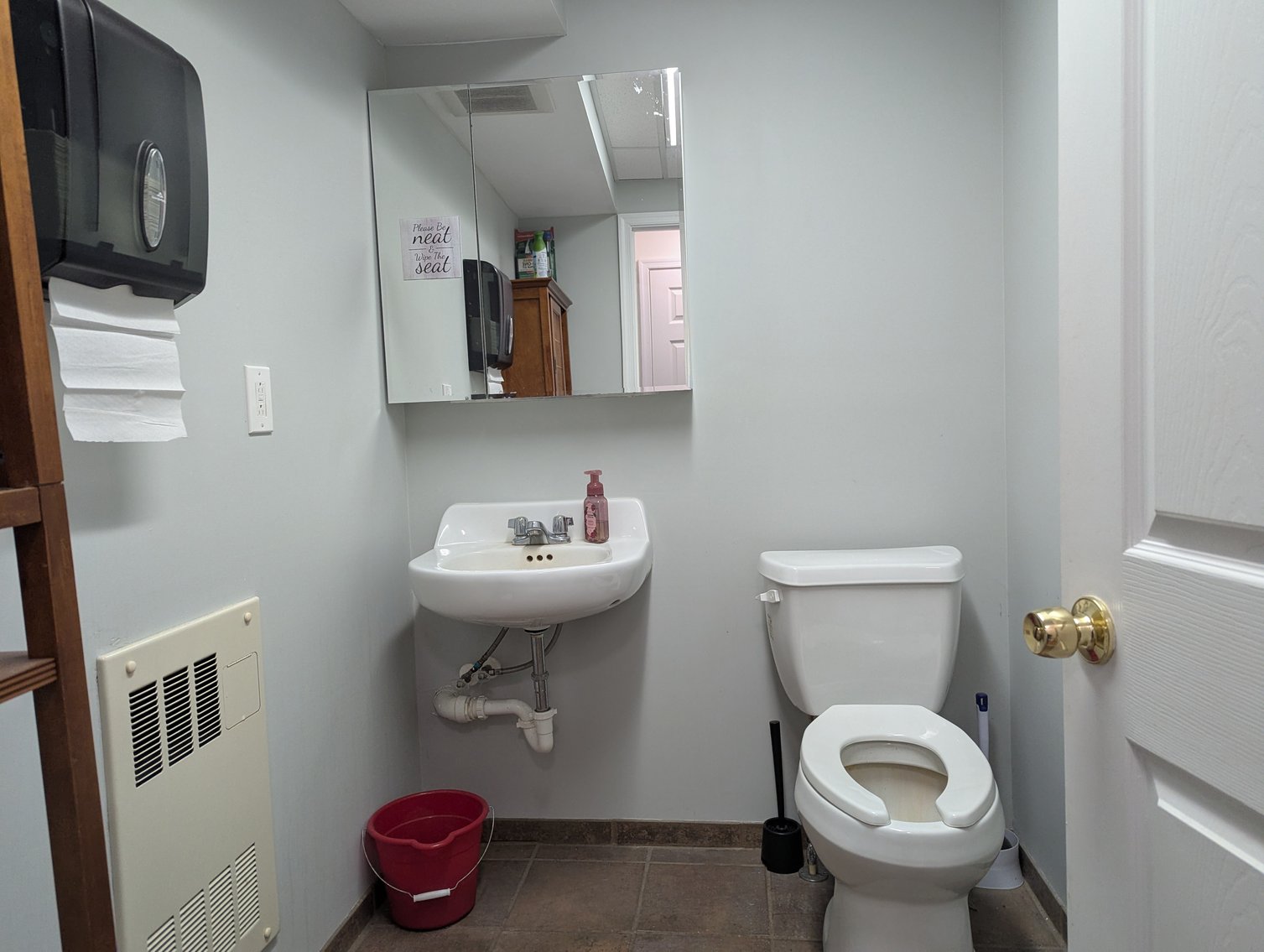 Image for 2-STORY OFFICE BLDG., 62'X40' BLOCK-FRAME SHOP, 40'X24' 3-BAY GARAGE FORMER BLEVINS HEATING & COOLING