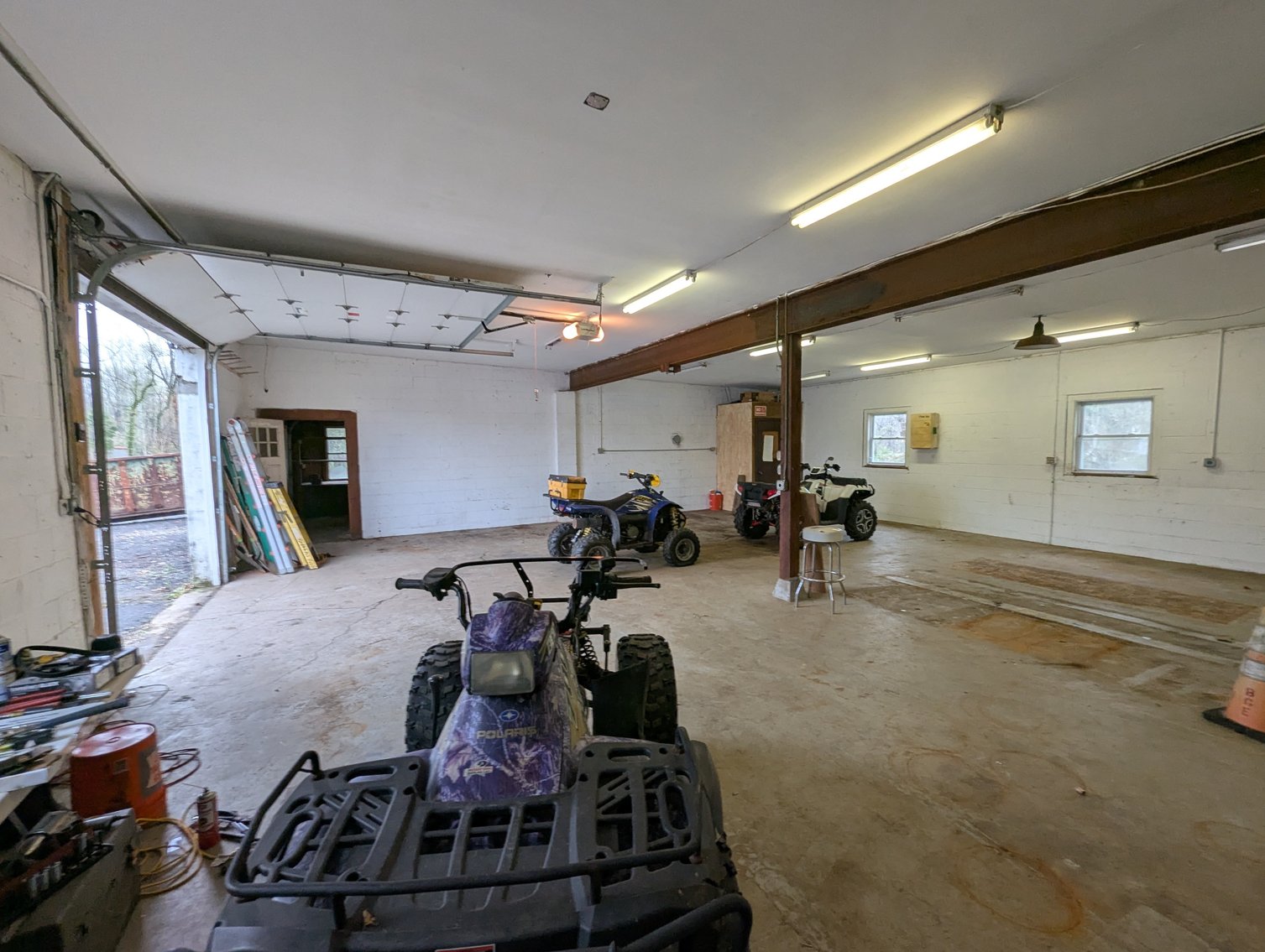 Image for 2-STORY OFFICE BLDG., 62'X40' BLOCK-FRAME SHOP, 40'X24' 3-BAY GARAGE FORMER BLEVINS HEATING & COOLING