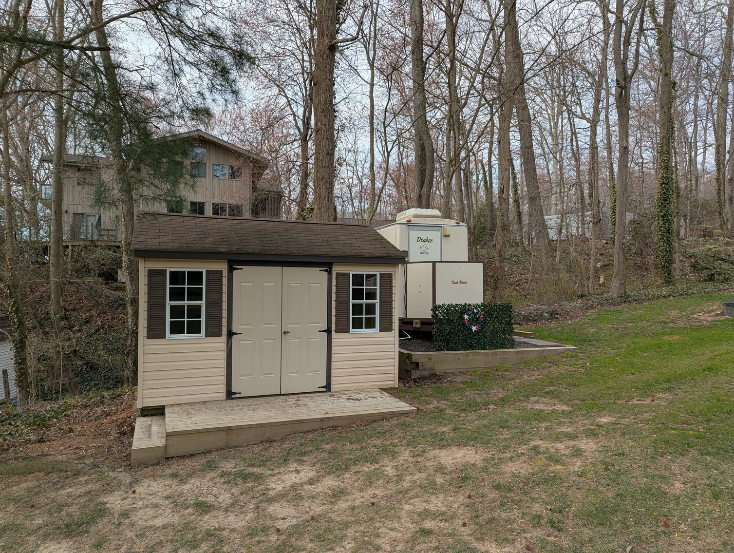 Image for LARGE WATERFRONT PROPERTY/ 2-STORY CONTEMP. HOME W/ ATT. 2-CAR GARAGE & 1-BR COTTAGE HOME/(4) PARCELS TOTALING 3.35 +/- AC SOLD IN THE ENTIRETY/ 155' FT FRONTAGE ON BUSH RIVER W SANDY BEACH/ LARGE DOCK W/ (10) +/- BOAT SLIPS, TIKI BAR & MORE!