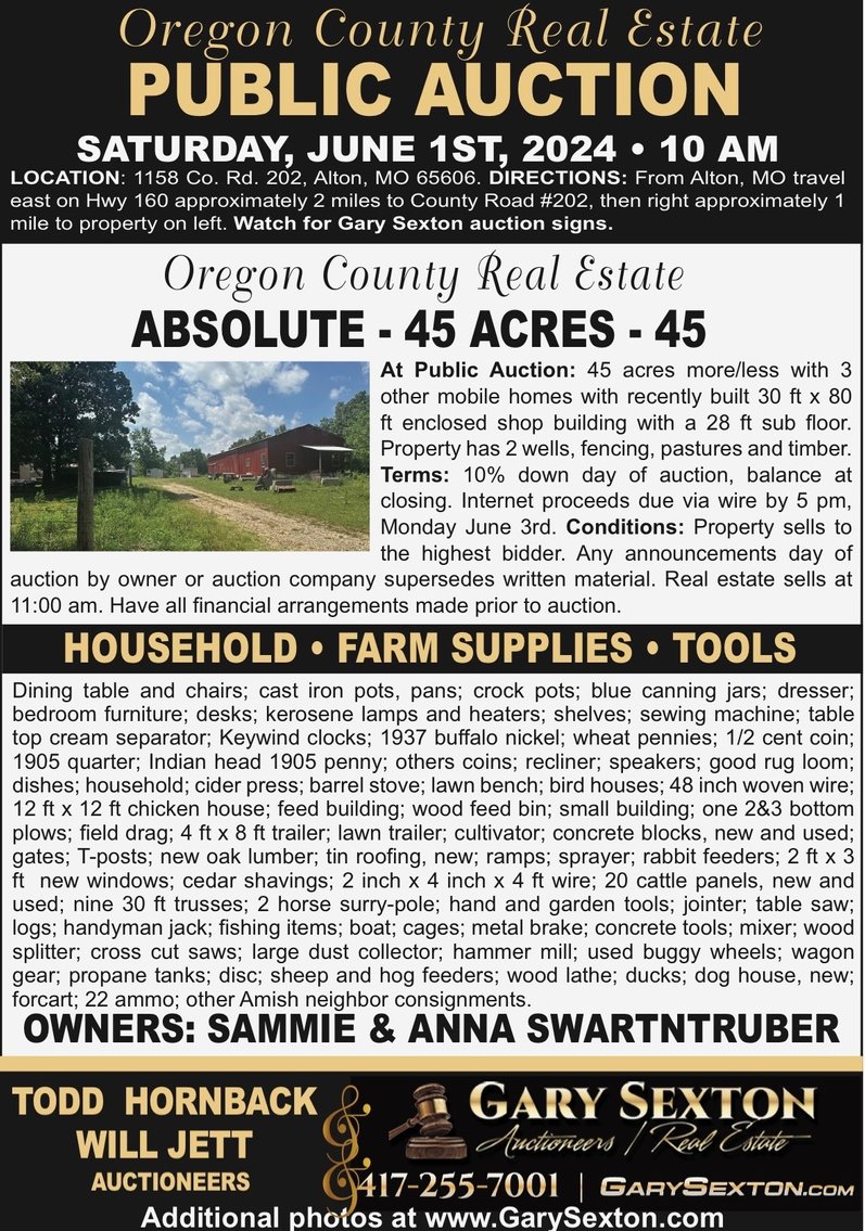 Image for Swartztruber Real Estate Auction