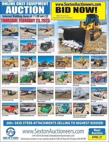 Image for Sexton Auctioneers February 23 Equipment Auction