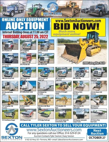 Image for Sexton Auctioneers Thursday August 25th Equipment Auction