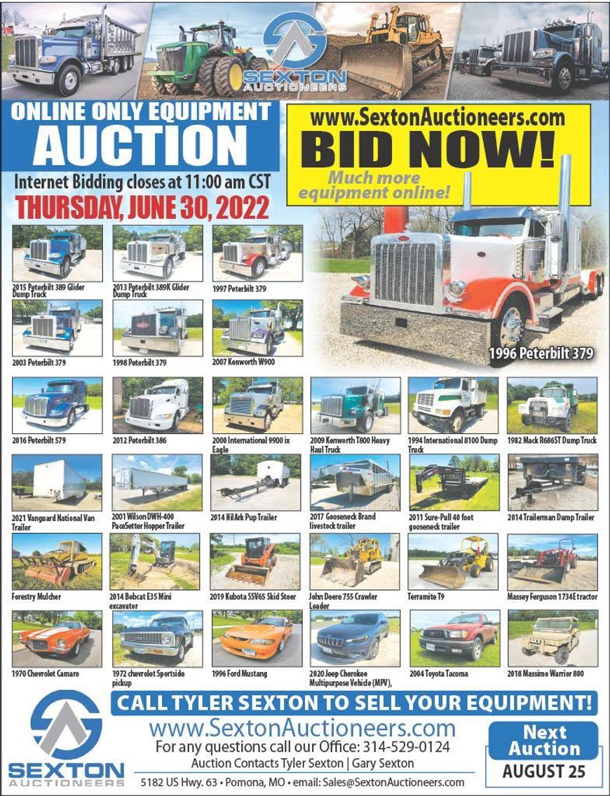 Image for Sexton Auctioneers June 30th Equipment Auction