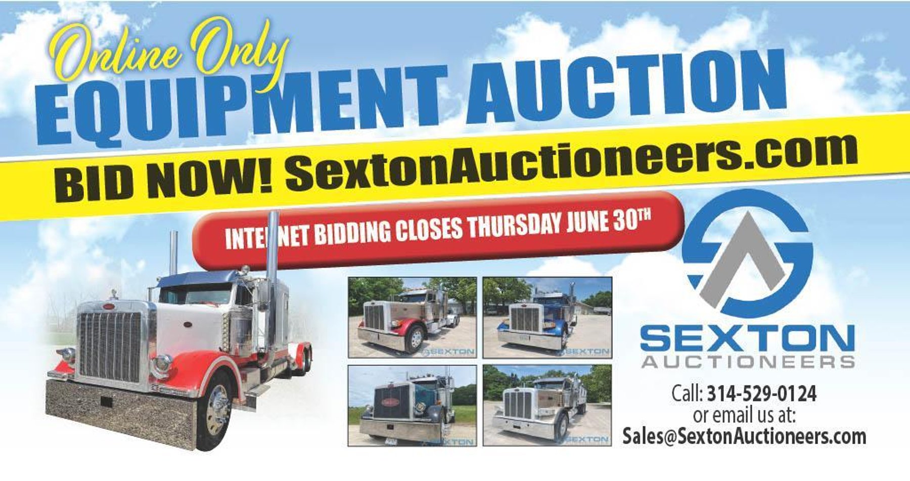 Image for Sexton Auctioneers June 30th Equipment Auction