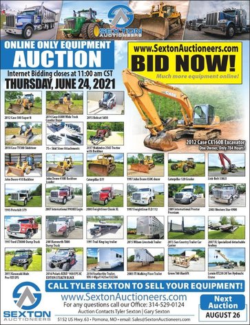 Image for Sexton Auctioneers June 24th Equipment Auction
