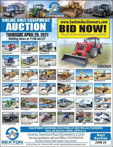 Image for Sexton Auctioneers April 29th Equipment Auction