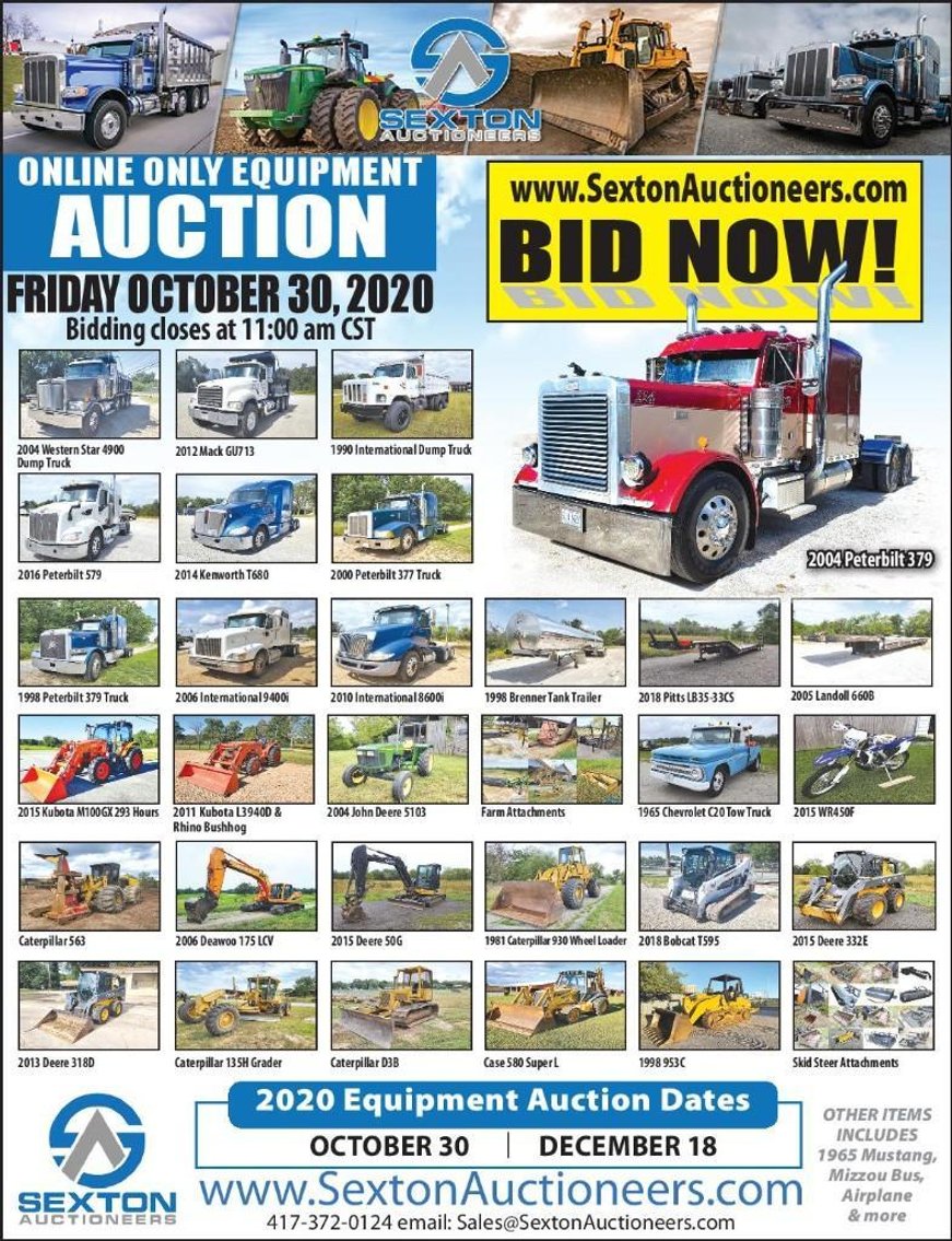 Image for Sexton Auctioneers October 30th Equipment Auction