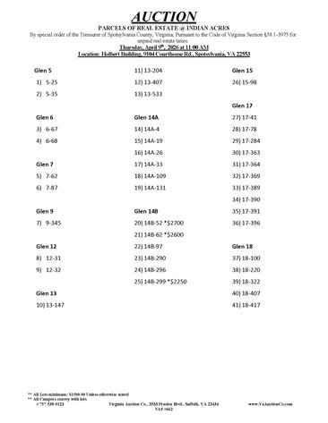Image for April 9th, 2026 - Indian Acres - LIVE AUCTION