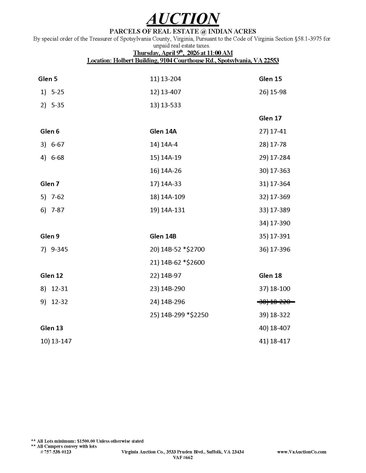 Image for April 9th, 2026 - Indian Acres - LIVE AUCTION