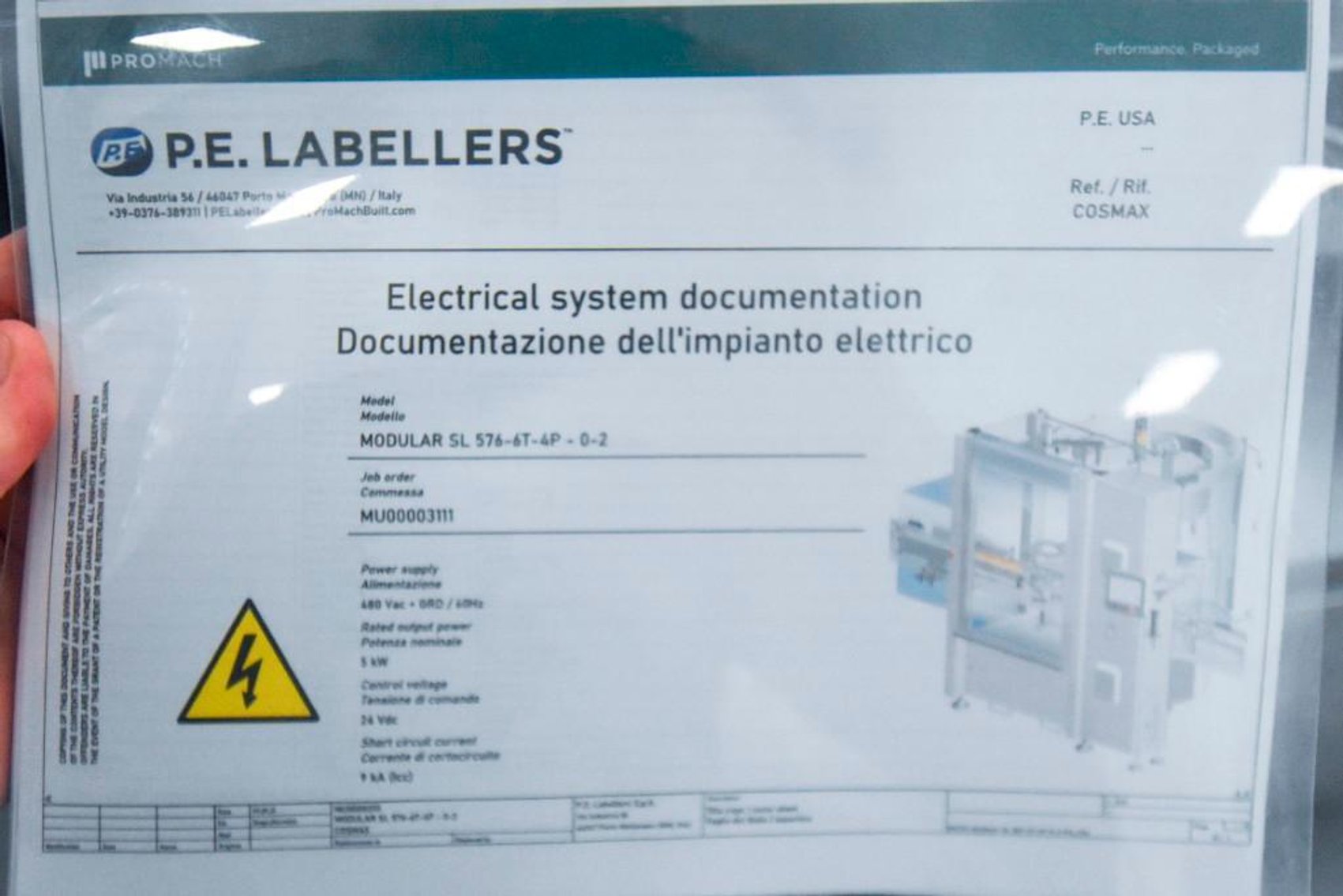 Image for ***SOLD*** MJK1859 P.E Automatic labelling machine Series SL KD776