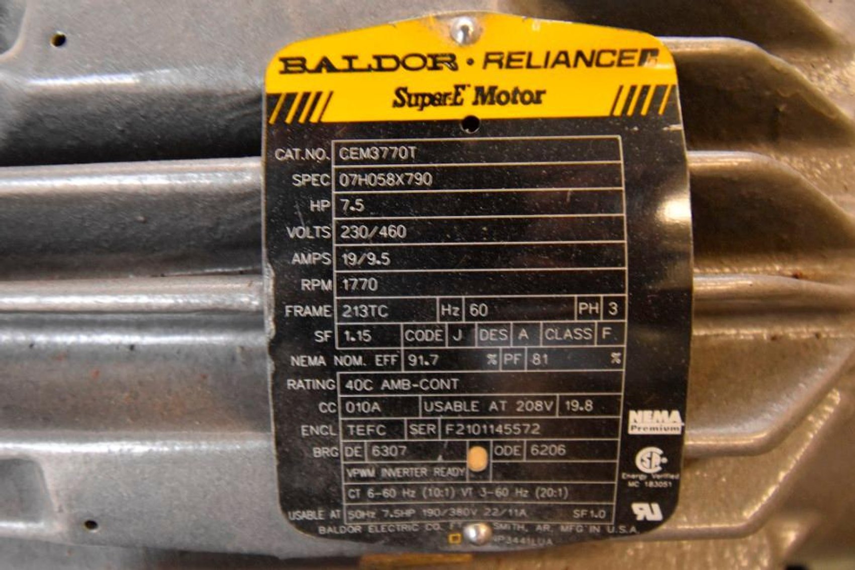 Image for MJK1851 Baldor 7.5 HP Fristaam Pump