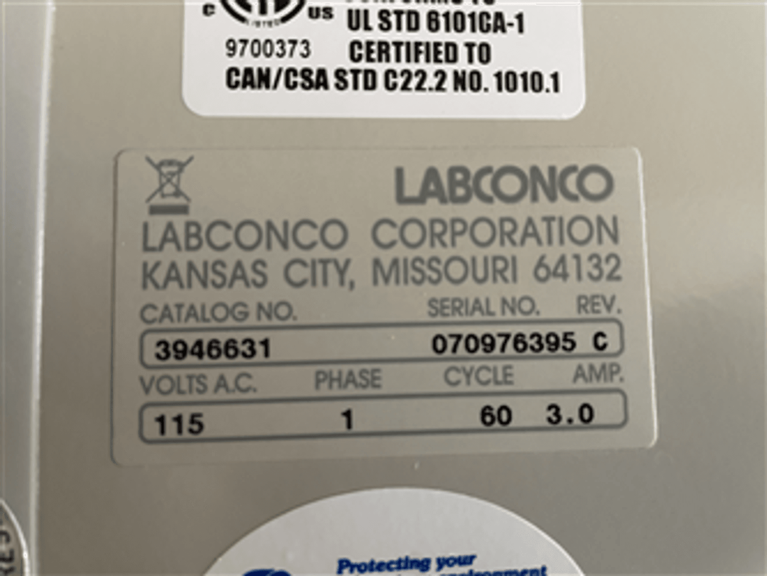 Image for ***SOLD*** MJK1841 Labconco Fume hood