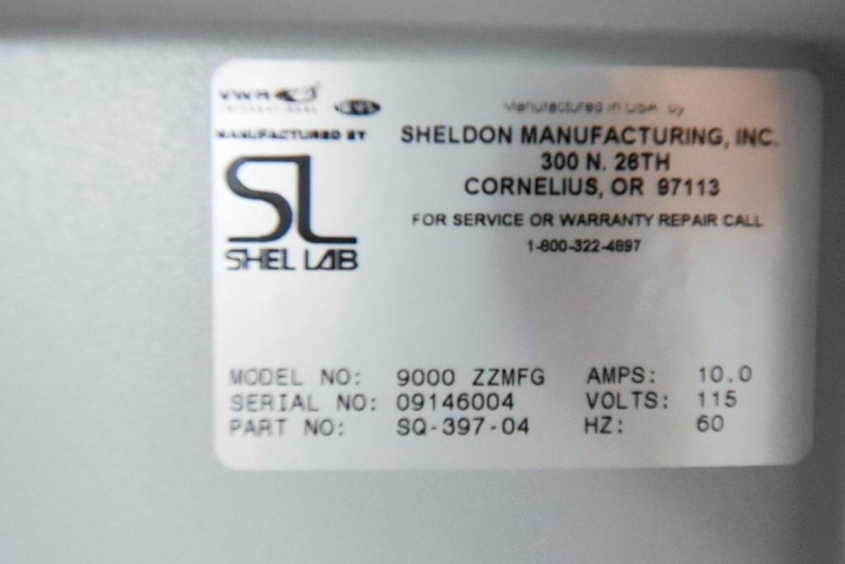 Image for MJK1793 VWR Oven (9000ZZMFG)