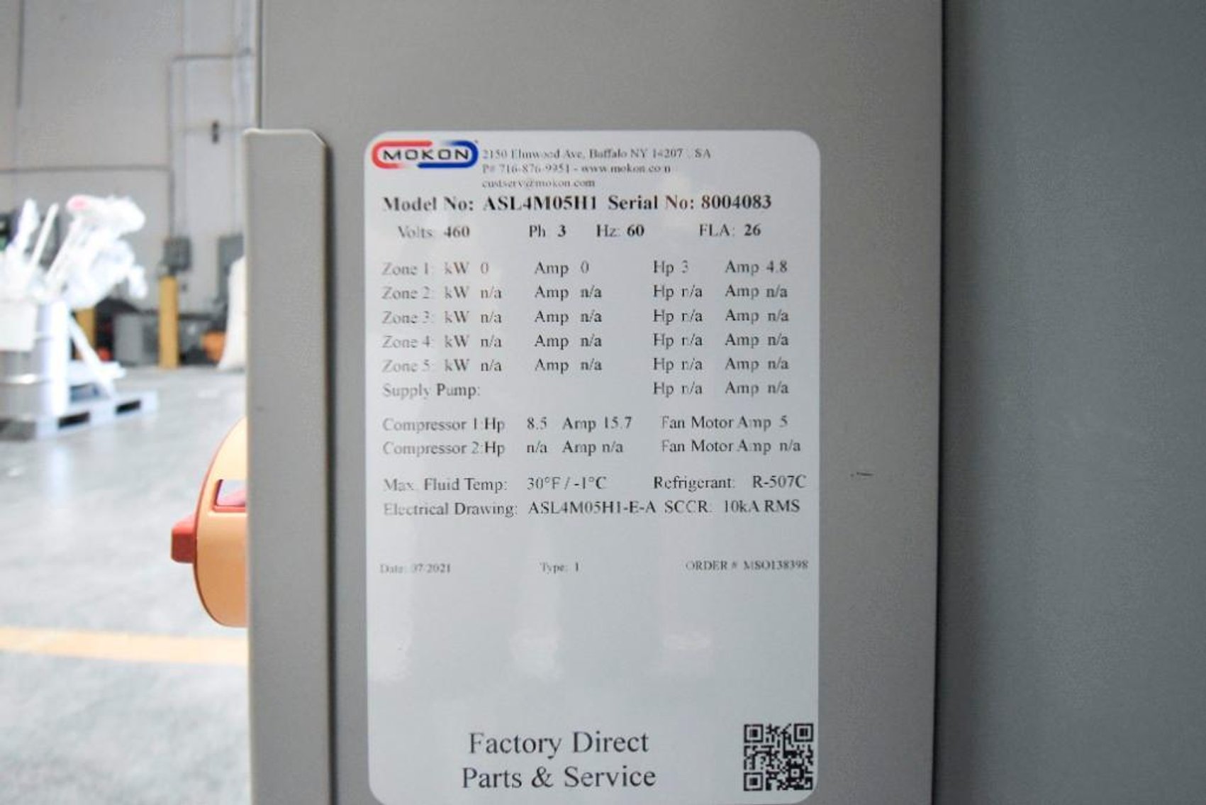 Image for MJK1791 Mokon (ASL4M05H1) Chiller