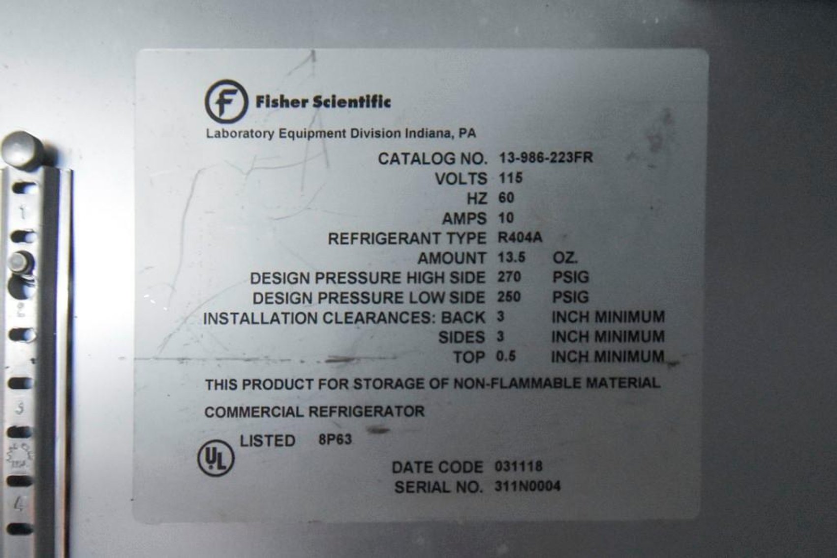 Image for MJK1788 Isotemp Labratories Freezer Fischer scientific (13–9 86–2 23F)
