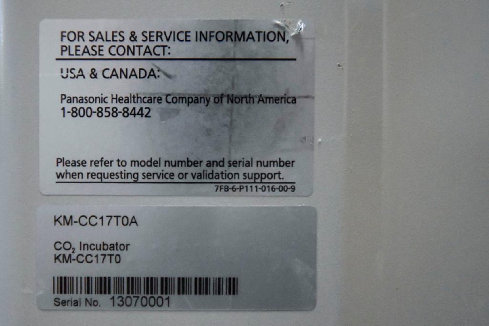 Image for MJK1784 2- Panasonic Incubators KM-CC17T0A