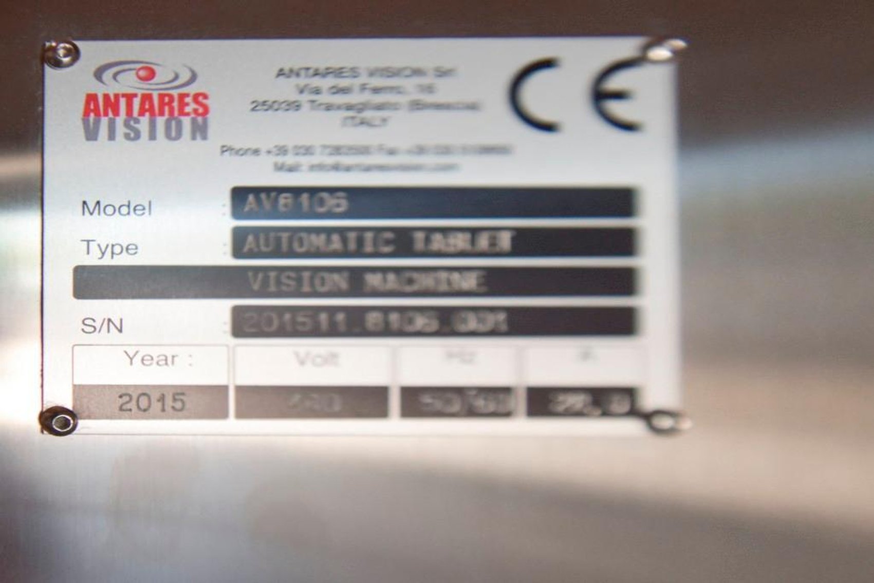 Image for ***SOLD*** MJK1783 Antares Vision Machine (AVB 106)