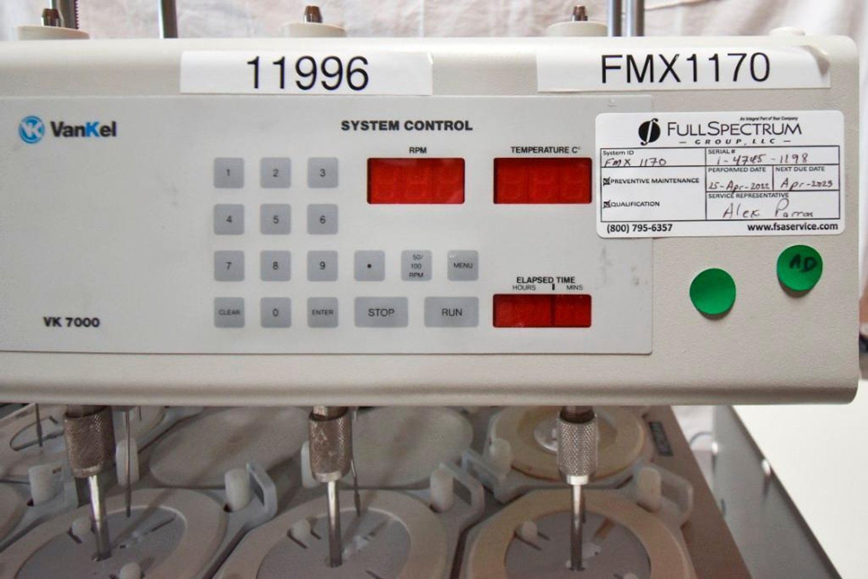 Image for ***SOLD*** MJK1782 Vankel Dissolution System (VK7000), (VK750D), (VK8000)