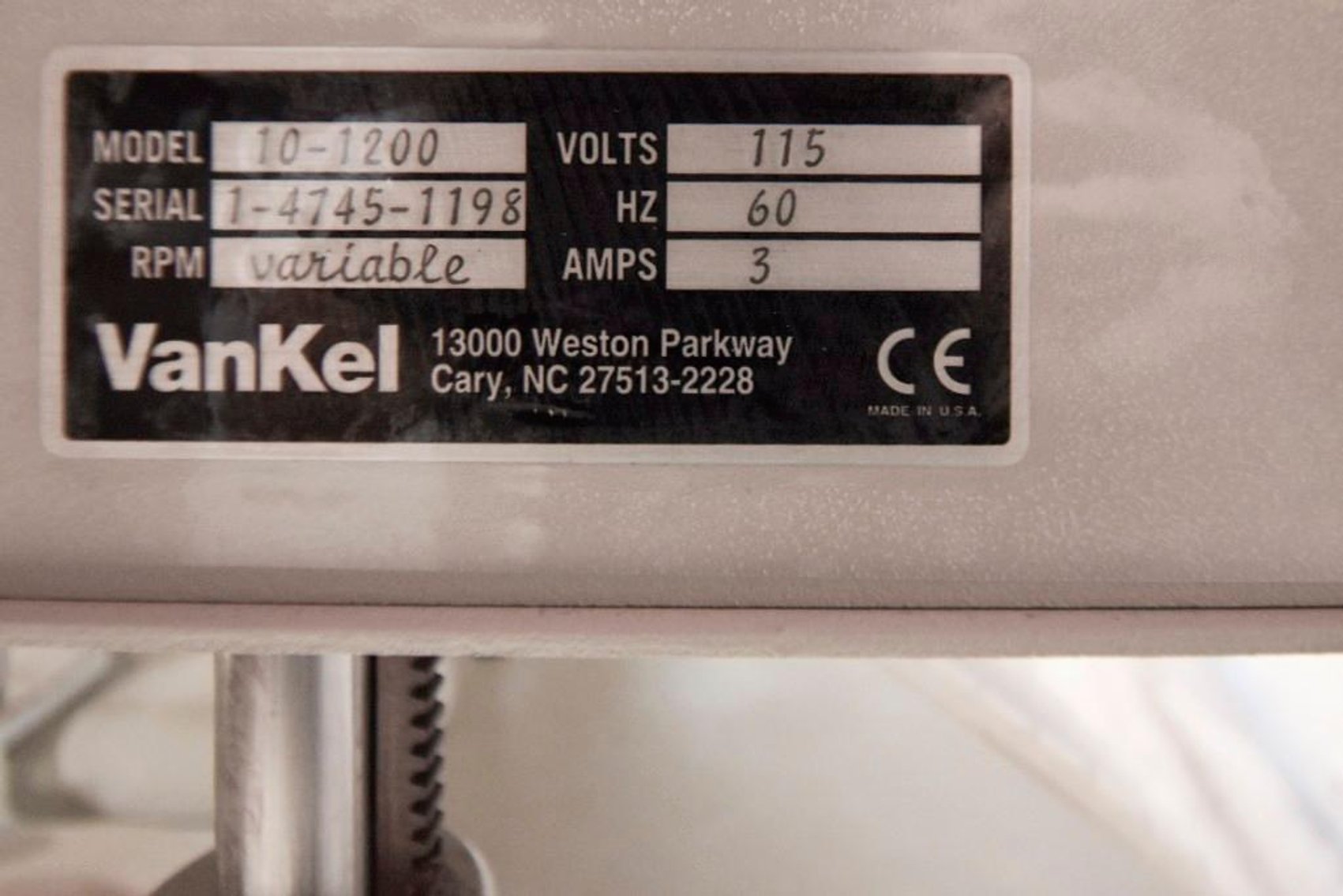 Image for ***SOLD*** MJK1782 Vankel Dissolution System (VK7000), (VK750D), (VK8000)