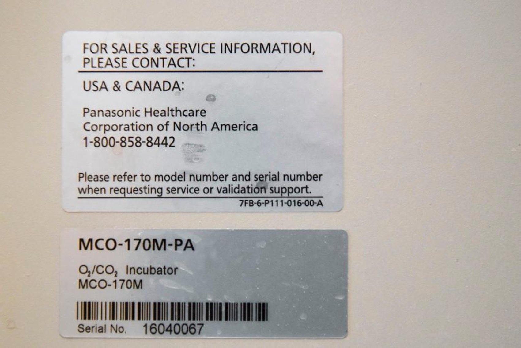 Image for MJK1771 Panasonic Incubator (MCO-170M)