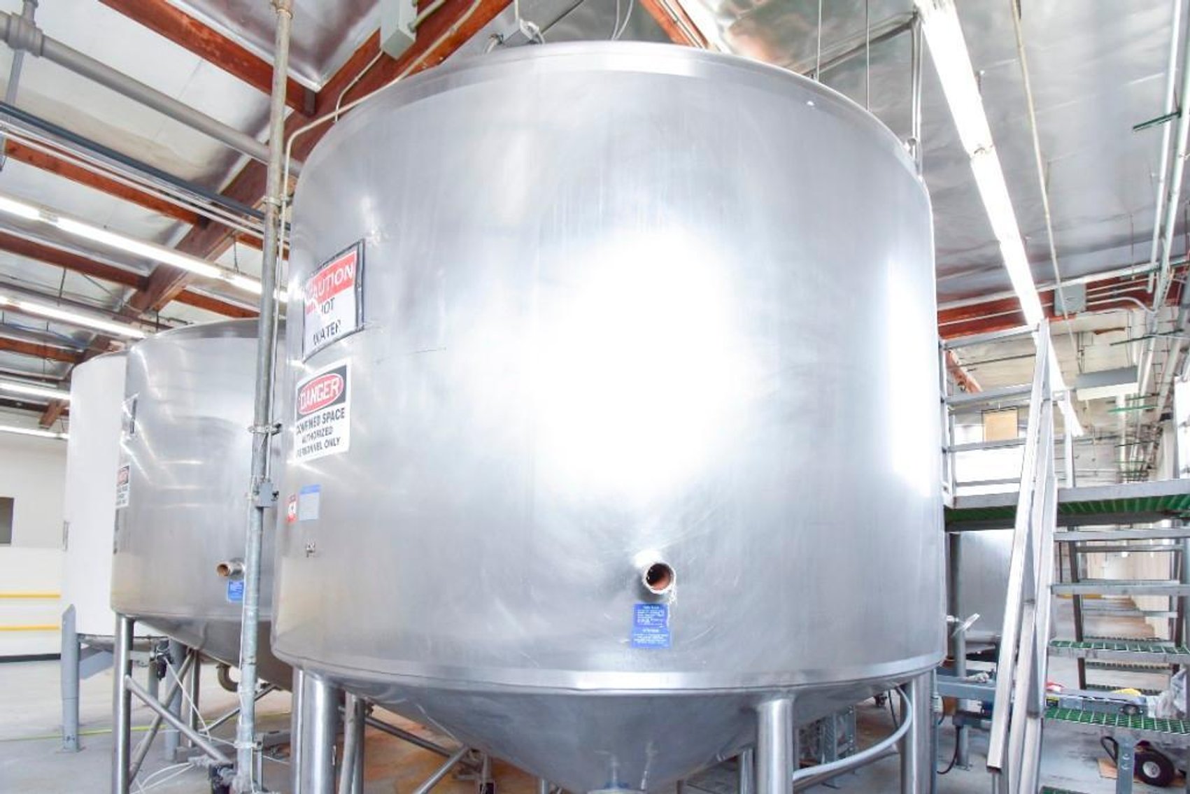 Image for ***SOLD*** MJK1701 2000 Gallon Stainless Steel Steam Jacketed Tank with Cone Bottom Full Sweep Blade