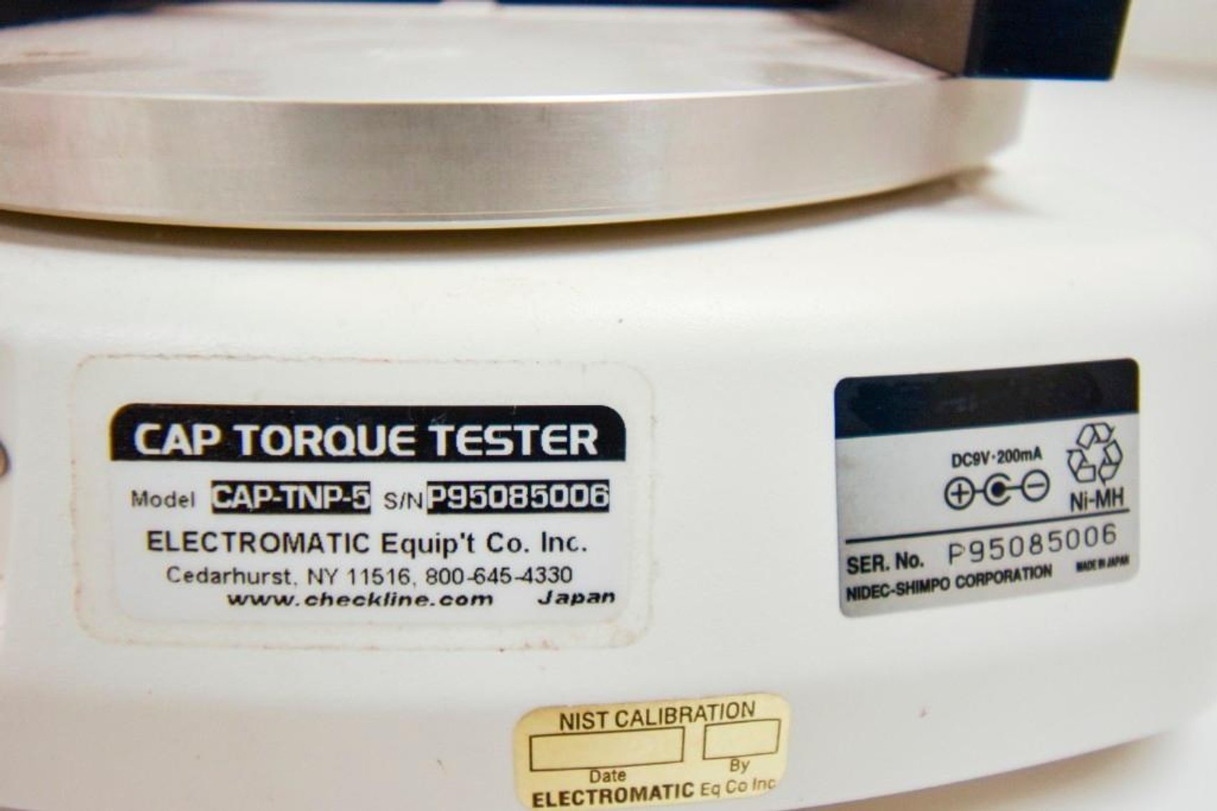 Image for ***SOLD*** MJK1734 SHIMPO Cap Torque Tester