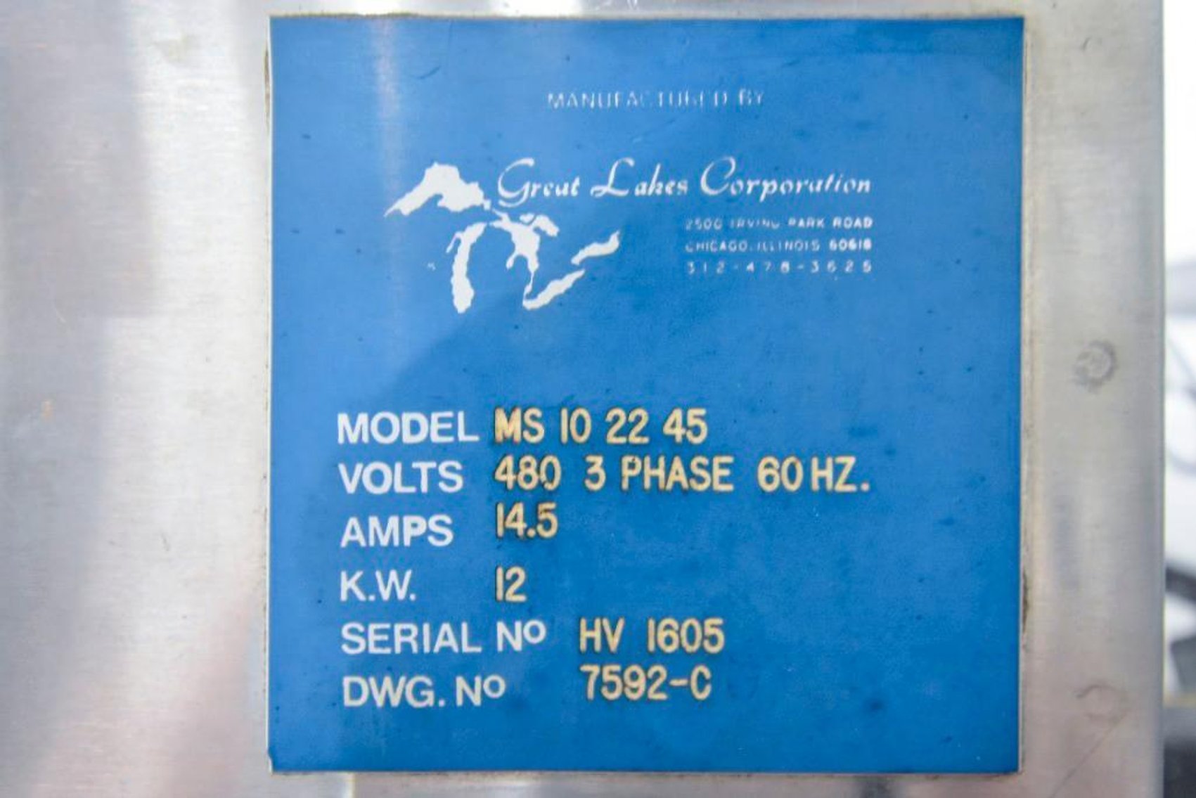 Image for ***SOLD*** MJK1713 Great Lakes Corp. Heat Tunnel