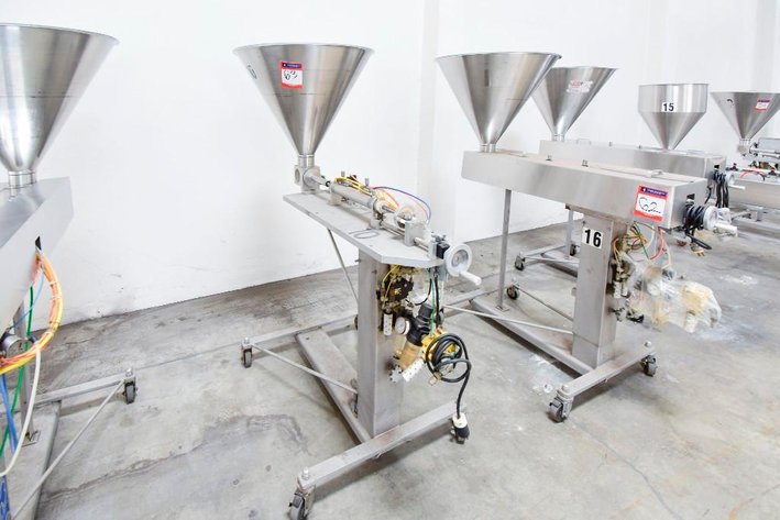 Image for ***SOLD*** MJK1728 Hinds Bock Single Piston Liquid Filler on Casters