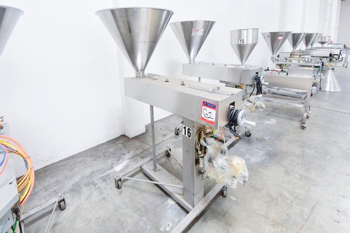 Image for ***SOLD*** MJK1727 Hinds Bock Single Piston Liquid Filler on Casters