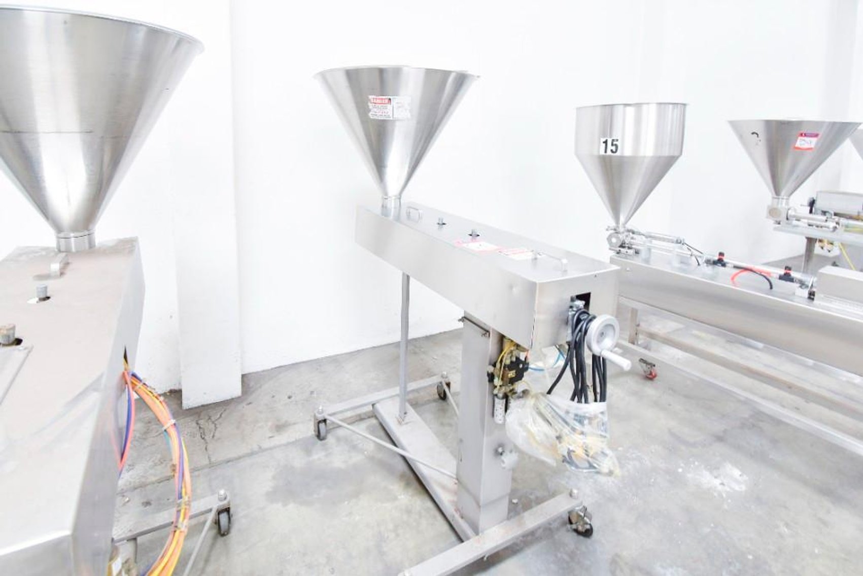 Image for ***SOLD*** MJK1726 Hinds Bock Single Piston Liquid Filler on Casters