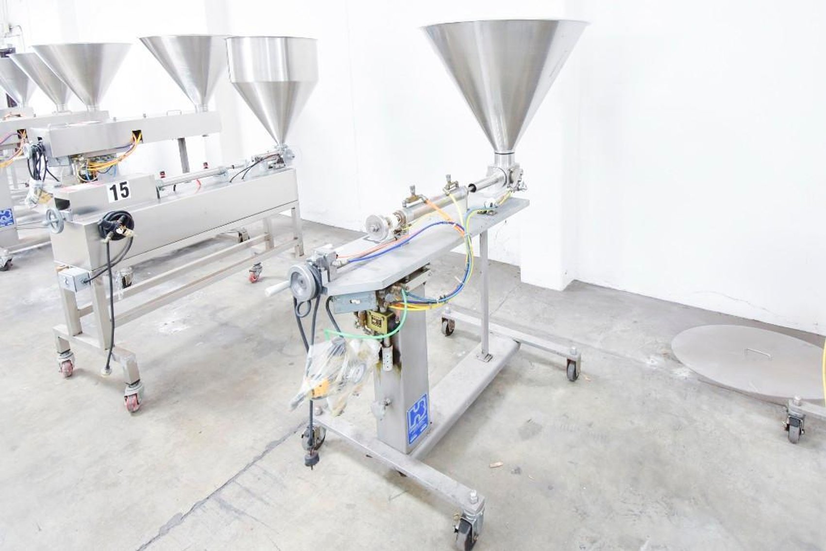 Image for ***SOLD*** MJK1724 Hinds Bock Single Piston Liquid Filler on Casters