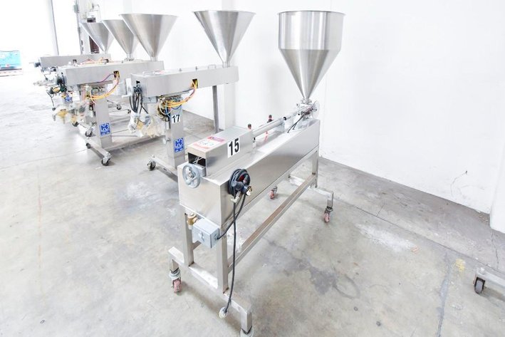 Image for ***SOLD*** MJK1725 Hinds Bock Single Piston Liquid Filler on Casters