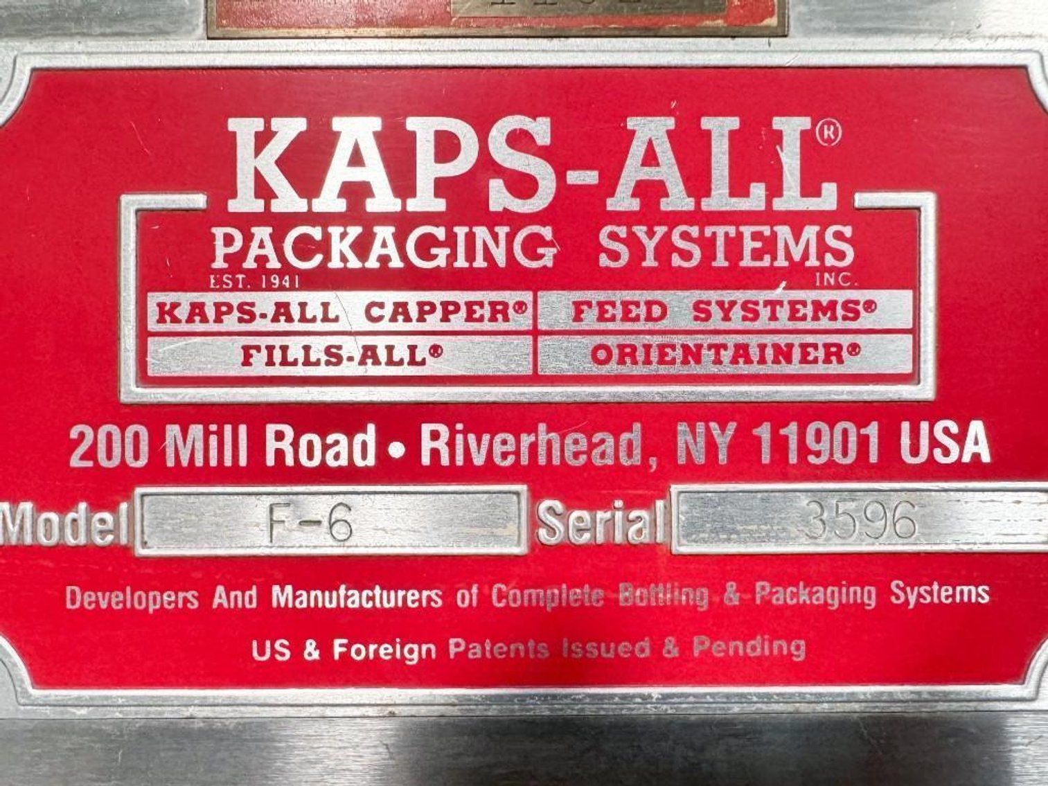 Image for MJK2005 Kaps-All 6 Spindle Capper MDL F-6