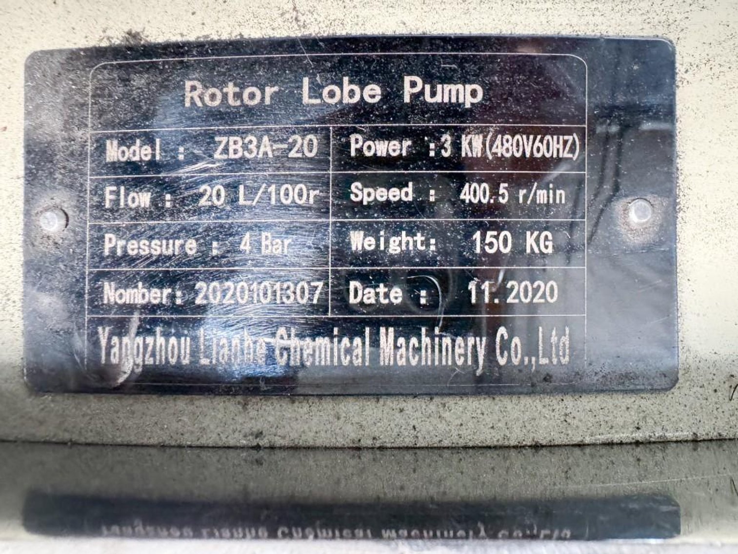 Image for MJK2013 Rotor Lobe Pump MDL ZB3A-20